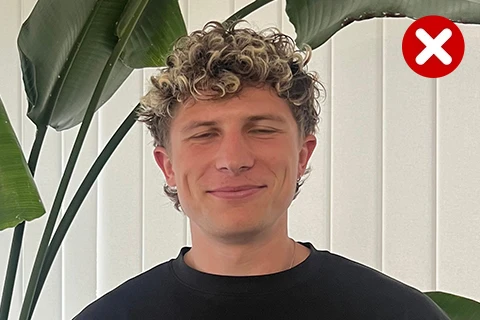 Person mit geschlossenen Augen